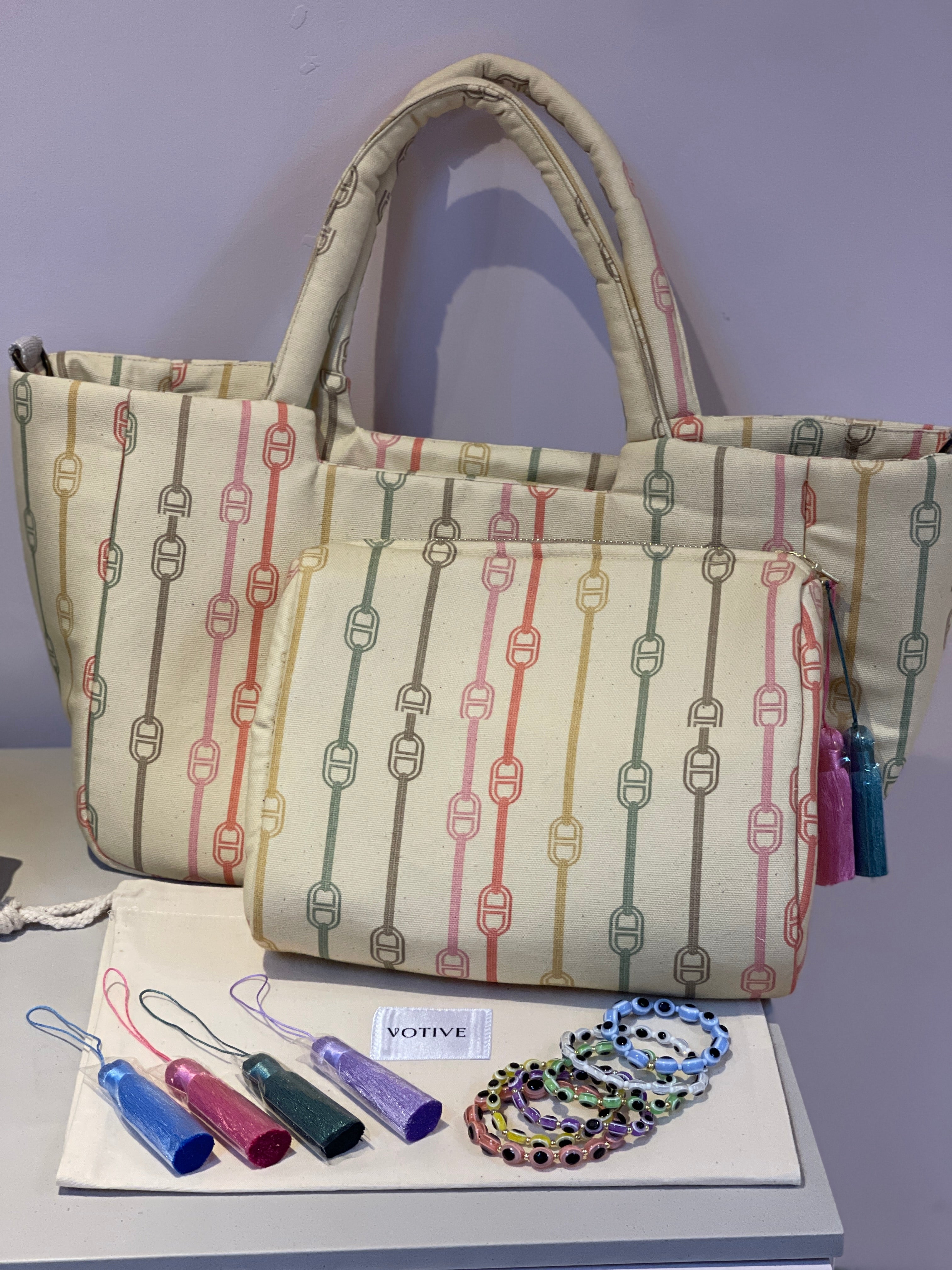 Sorbet Chain Tote Bag