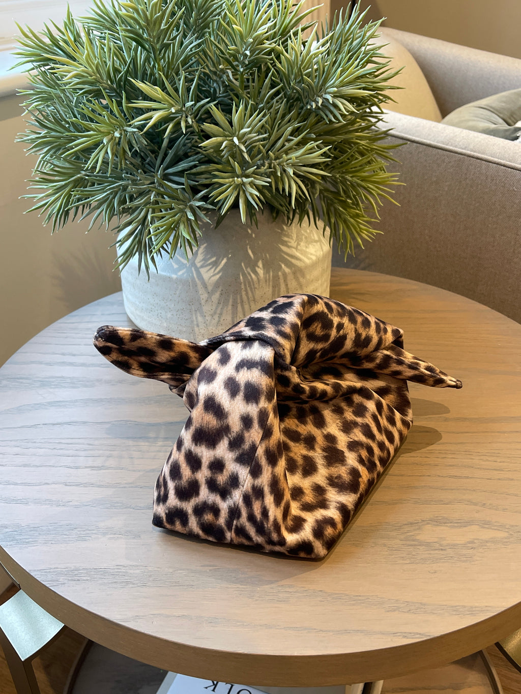 The Leopard Velvet Kiss Clutch Bag