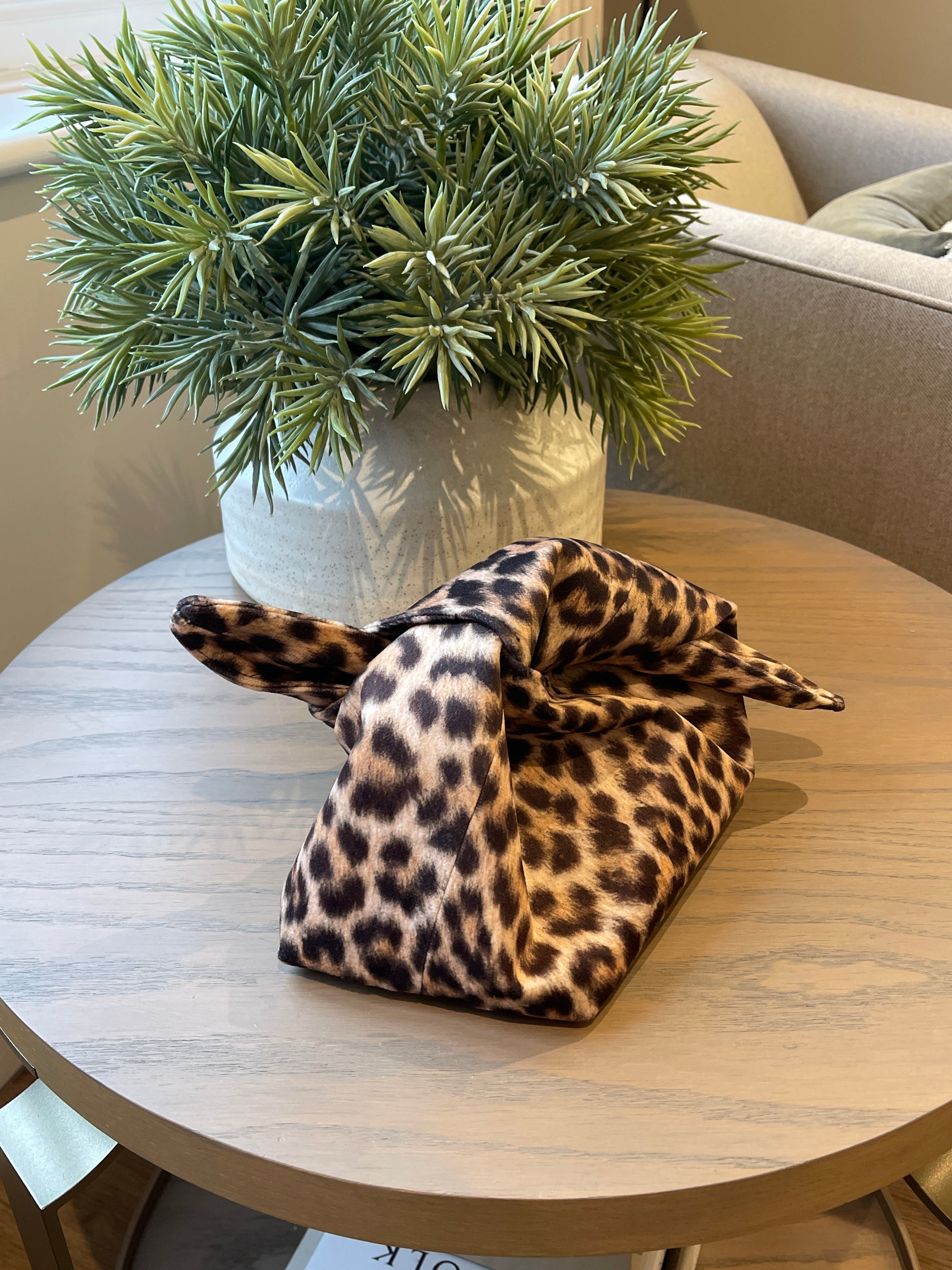 The Leopard Velvet Kiss Clutch Bag