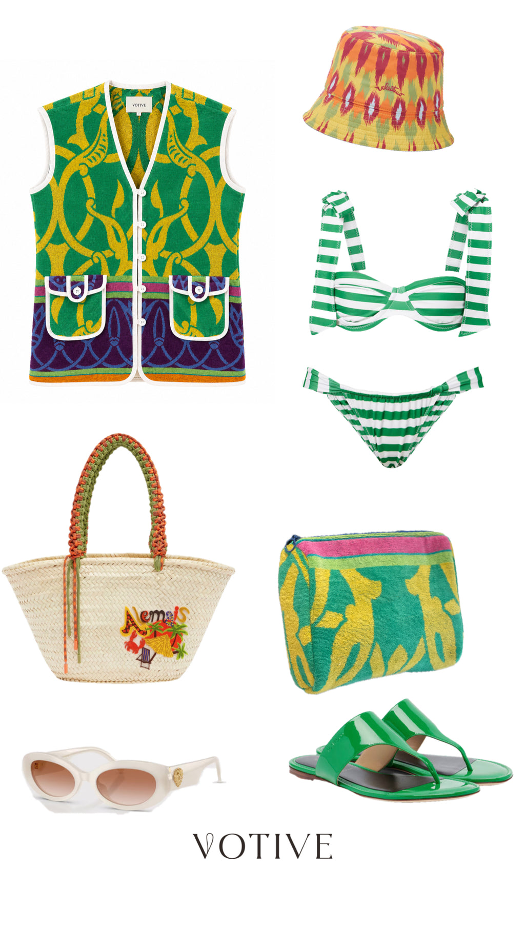 The Miami Towelling Beach Dress & Pouch