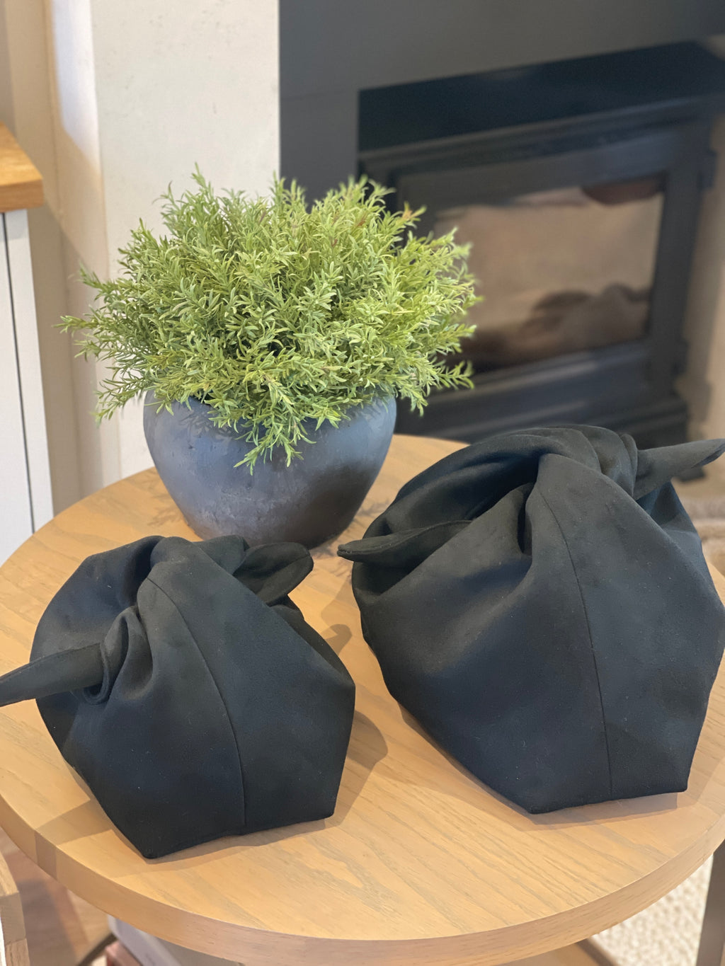 The Black Suede Kiss Clutch Bag