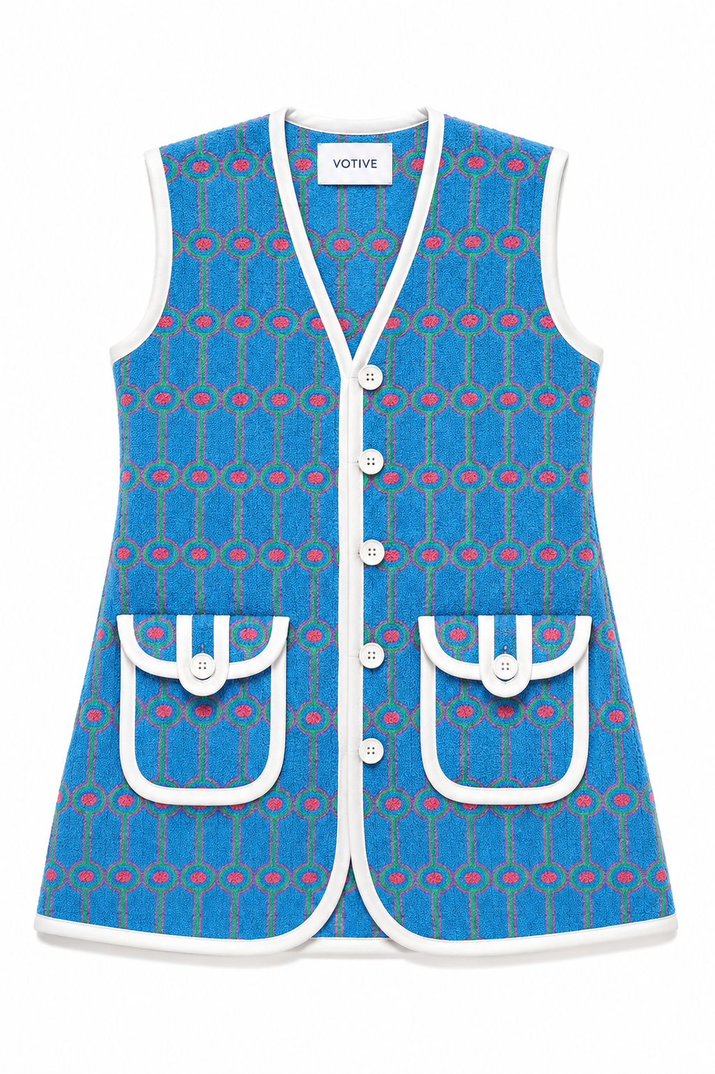 Peacock Blue Towelling Beach Dress