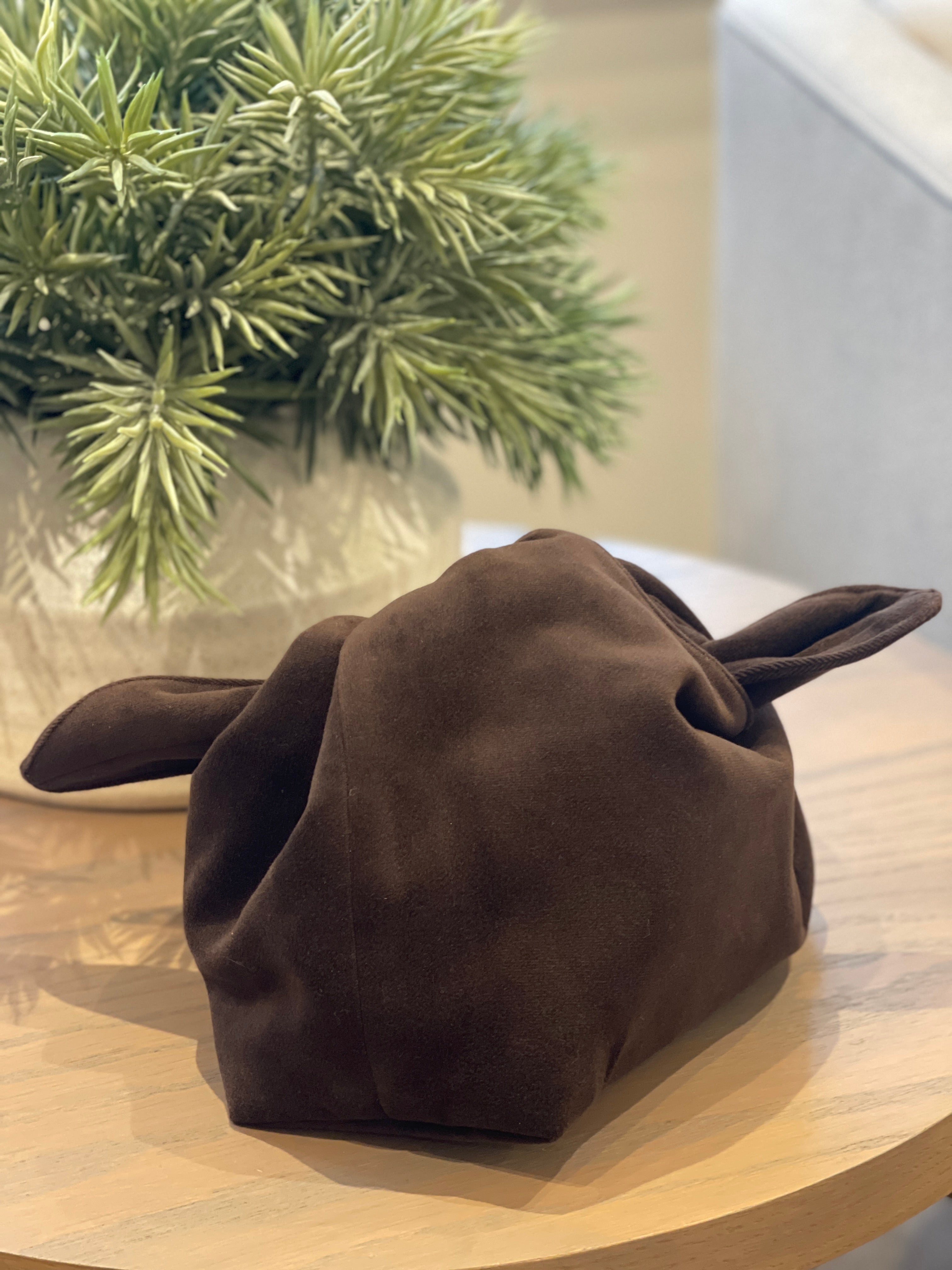 The Chocolate Brown Velvet Kiss Clutch Bag