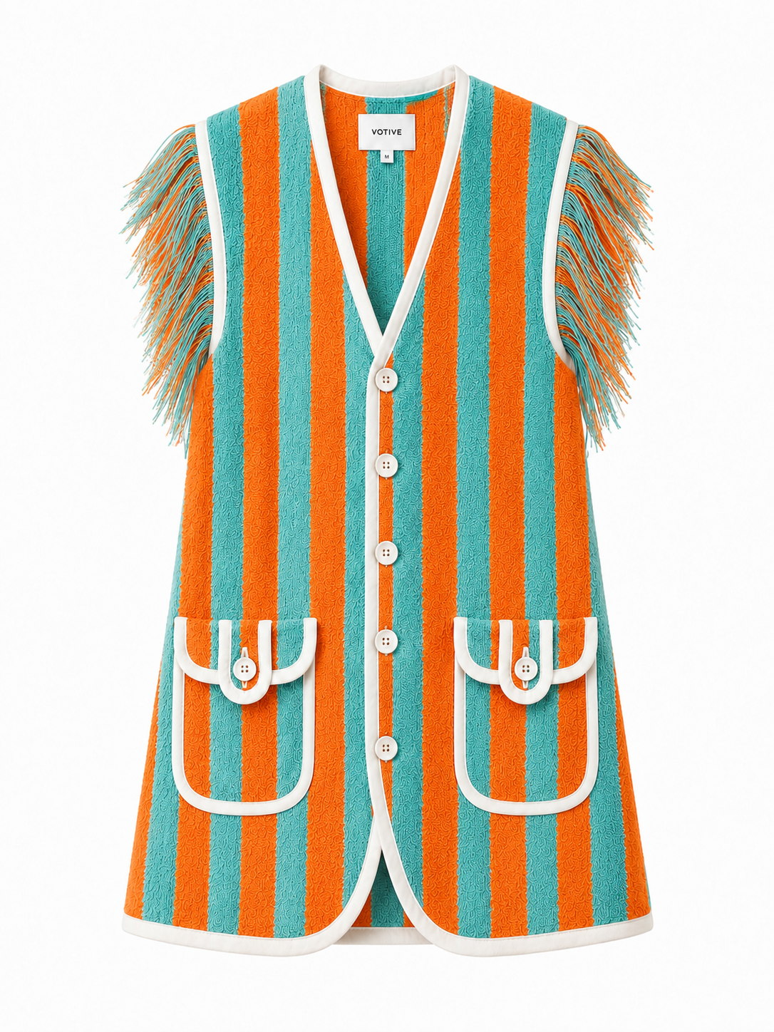 The Positano Stripe Towelling Beach Dress & Pouch