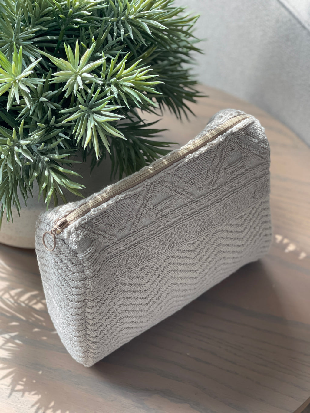 Sand Towelling Pouch Bag