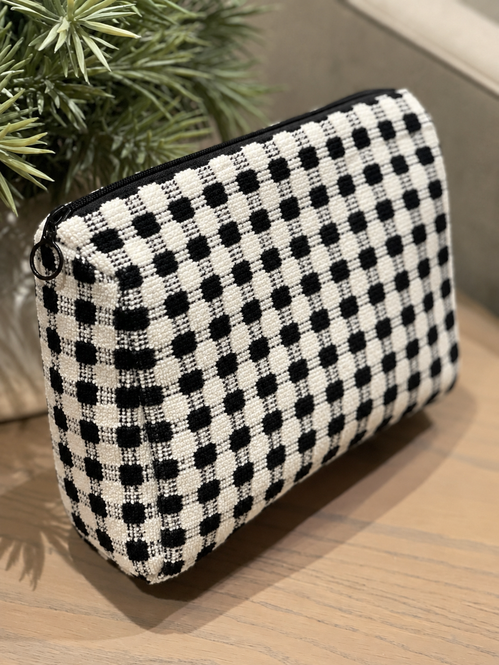 Monochrome Towelling Pouch Bag