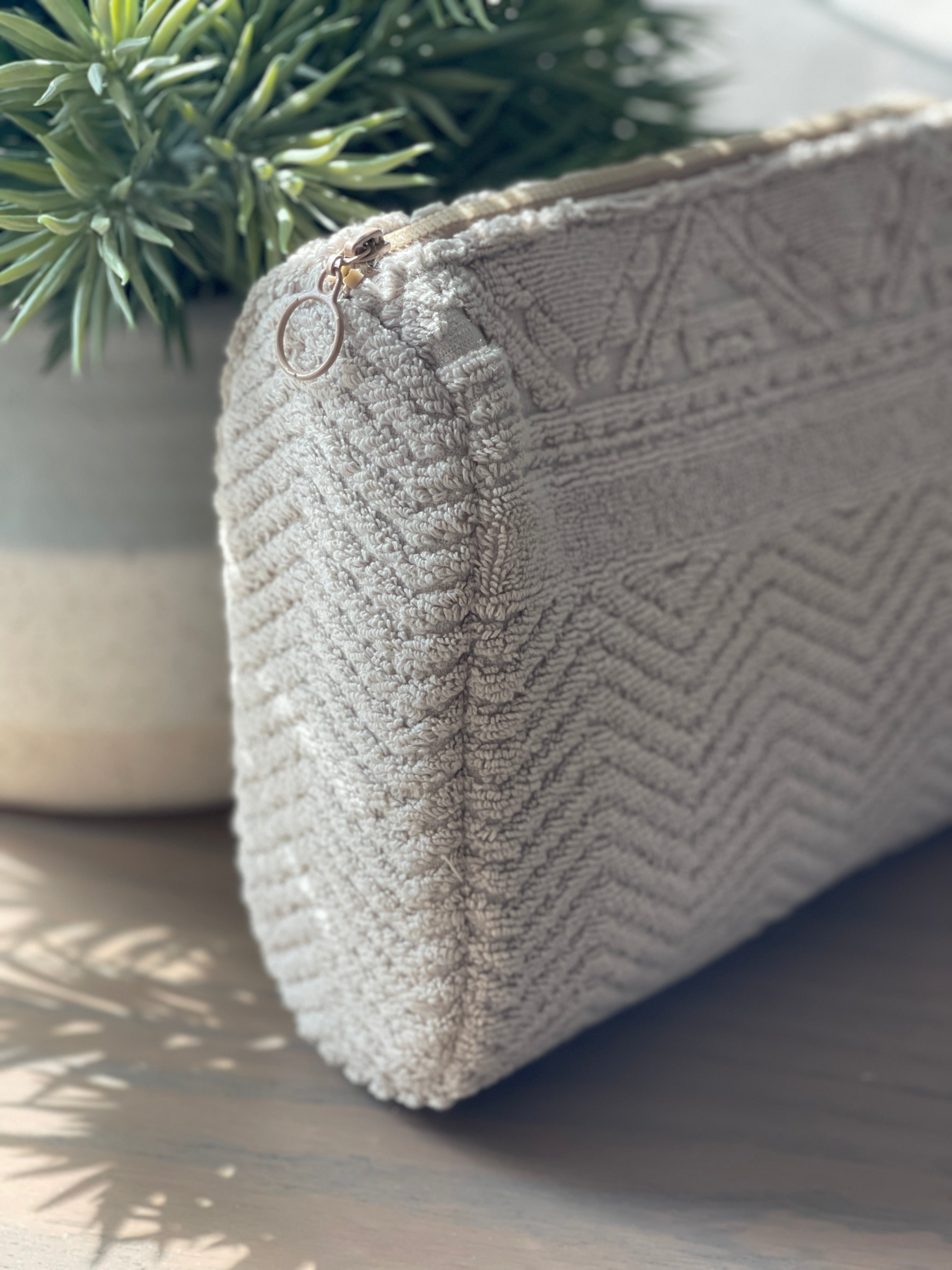 Sand Towelling Pouch Bag