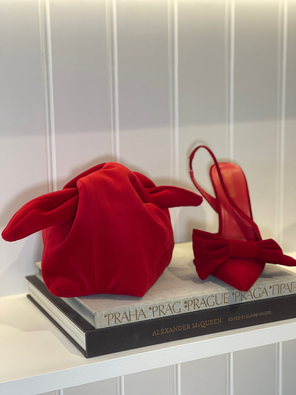 The Pillarbox Red Velvet Kiss Clutch Bag