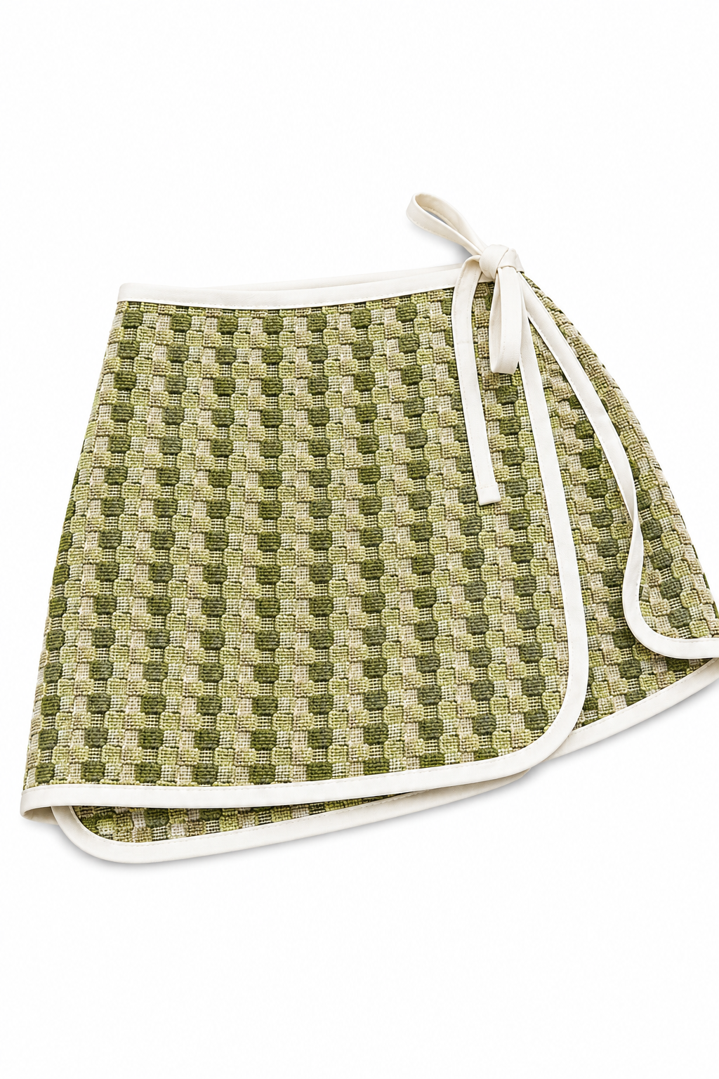 Green Towelling Wrap Skirt