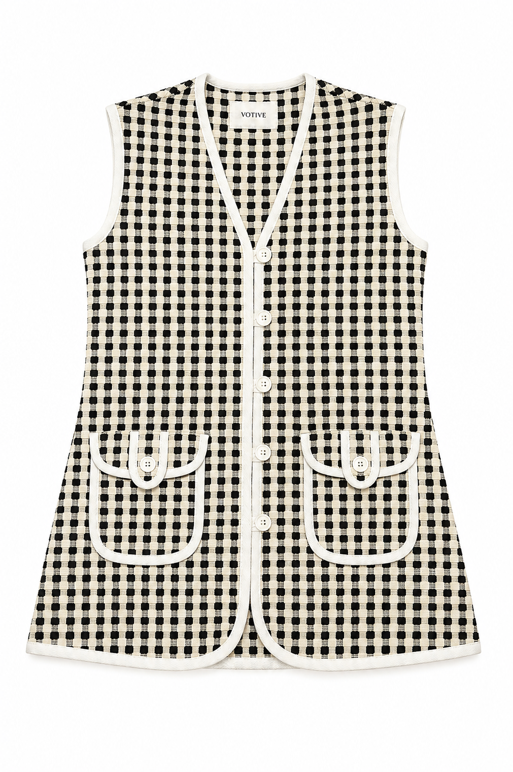 Monochrome Towelling Beach Dress