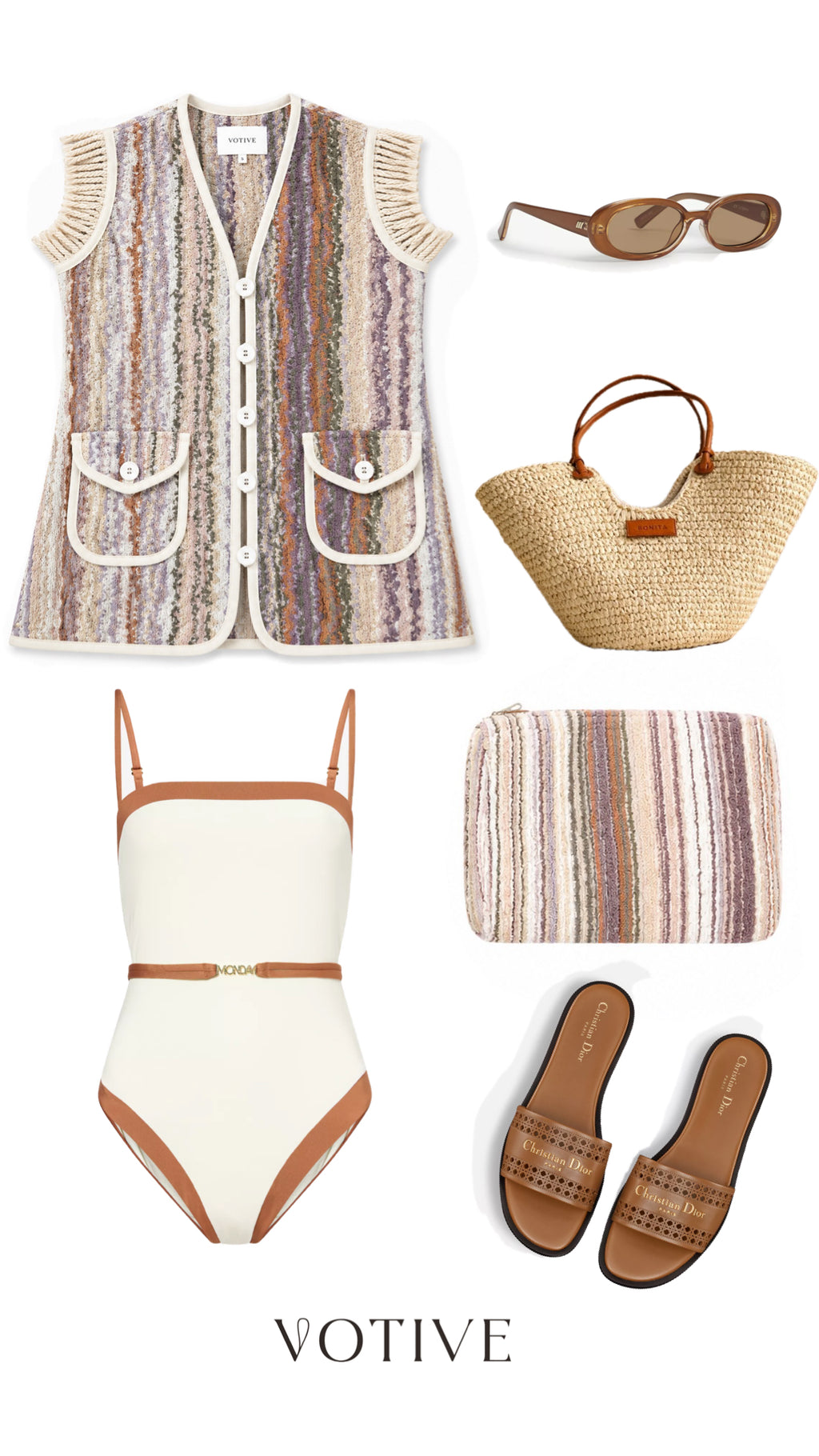 The Agate Towelling Beach Dress & Pouch