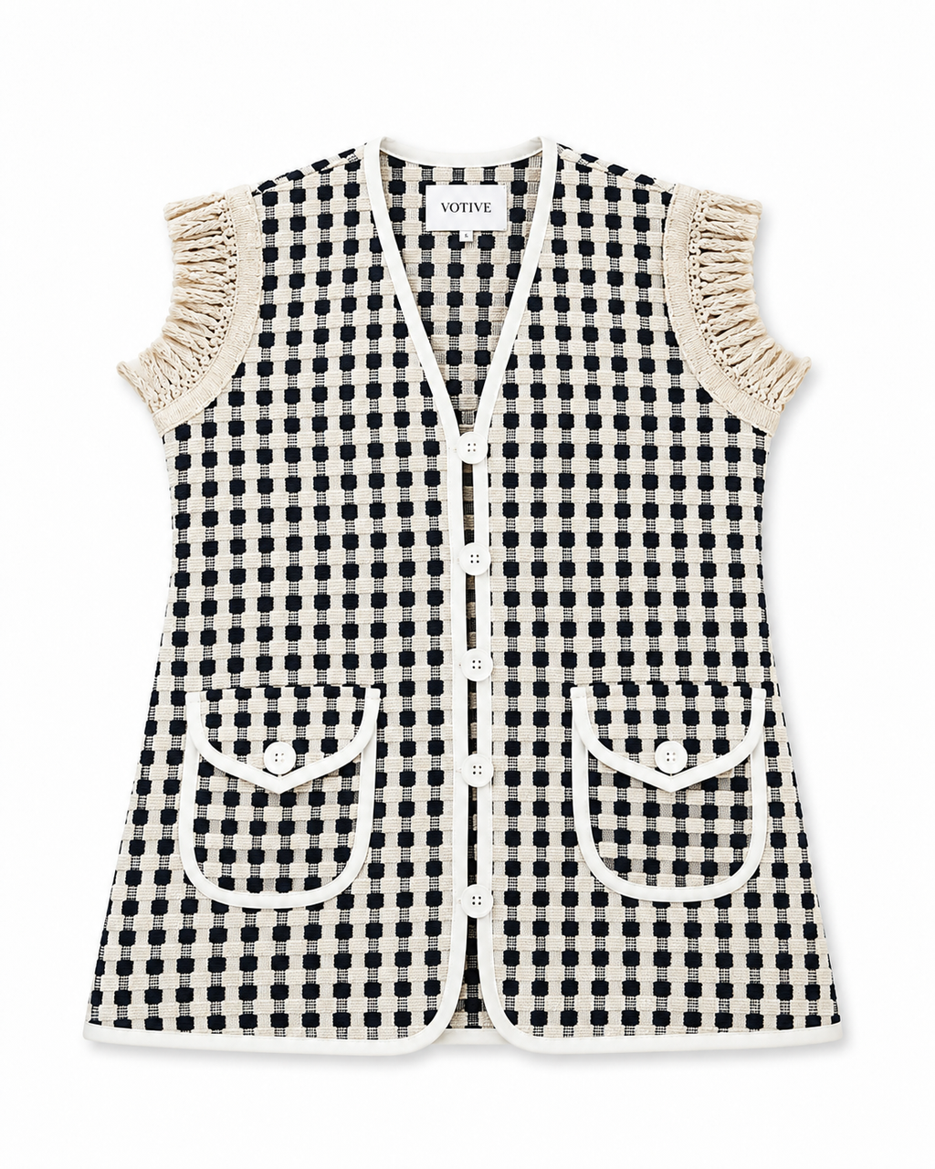 Monochrome Towelling Beach Dress