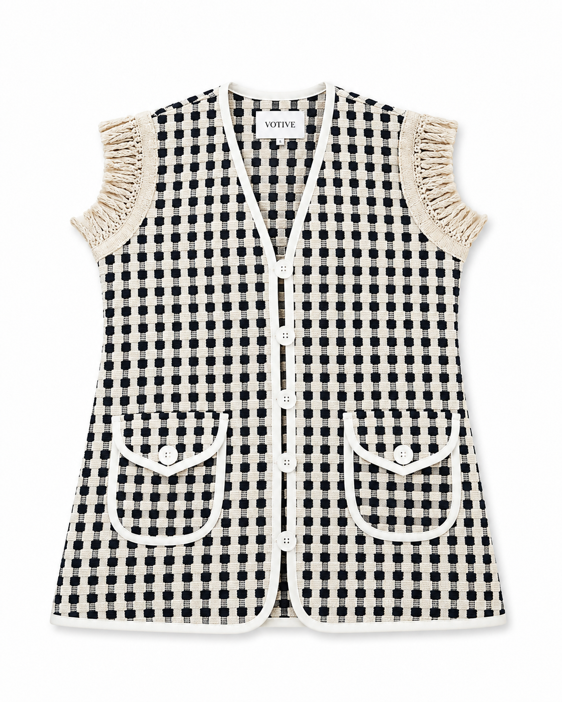Monochrome Towelling Beach Dress