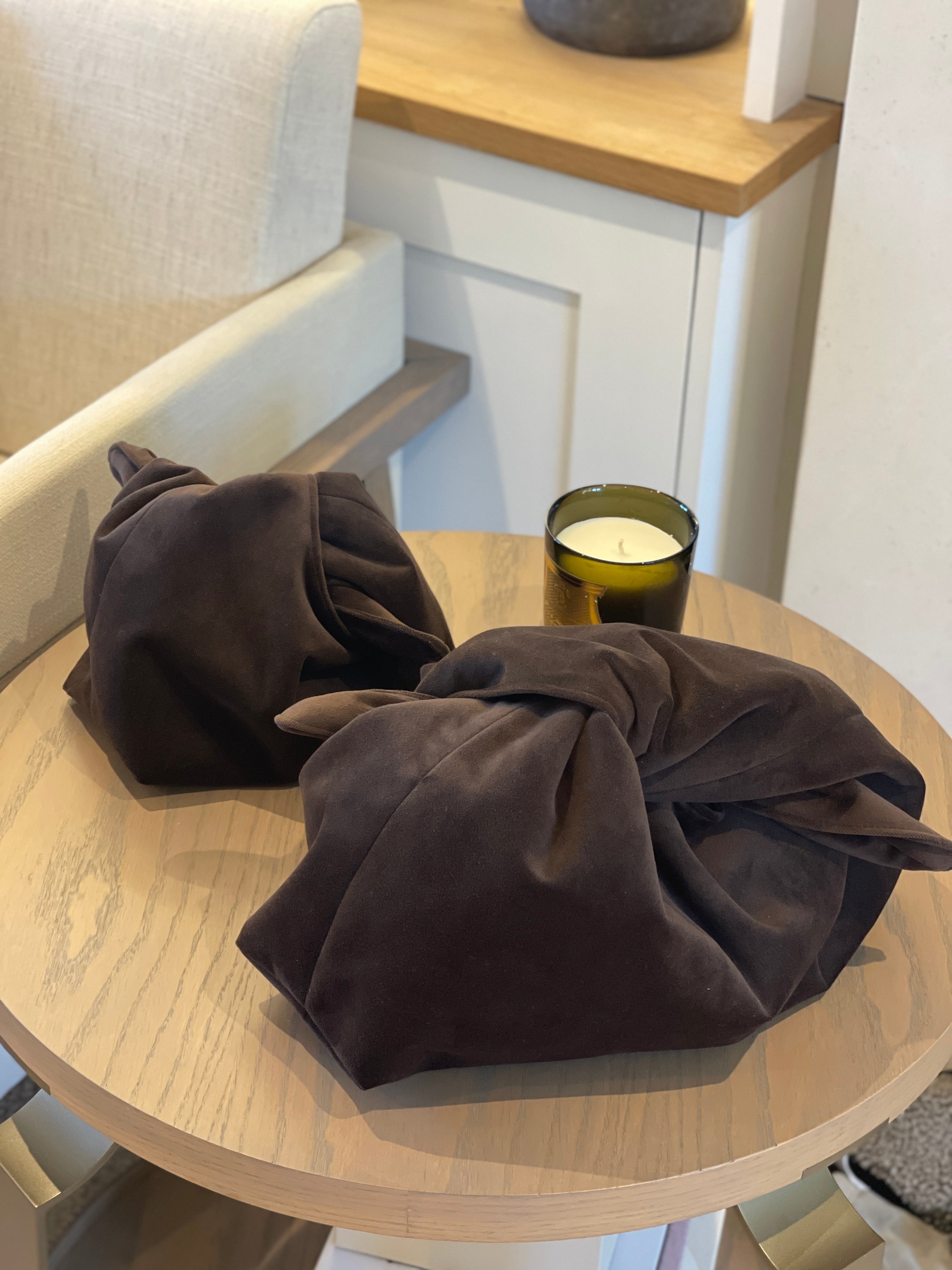 The XL Chocolate Velvet Kiss Clutch Bag