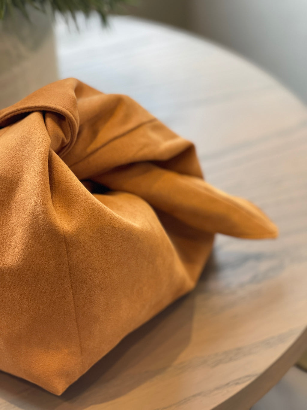 The Gingernut Suede Kiss Clutch Bag