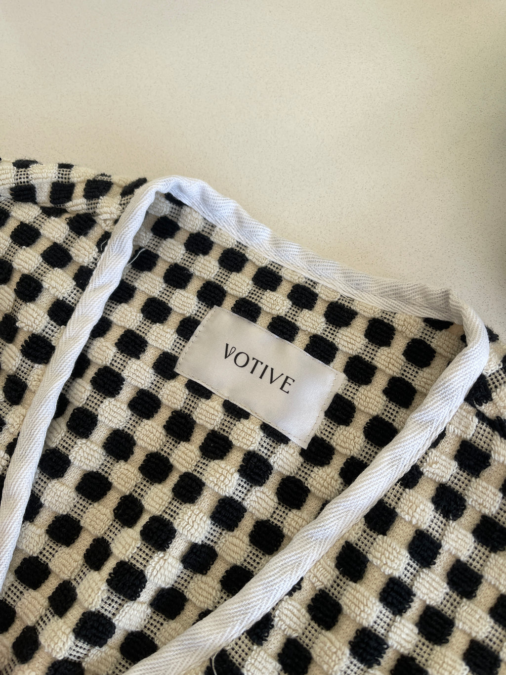 Monochrome Towelling Beach Dress