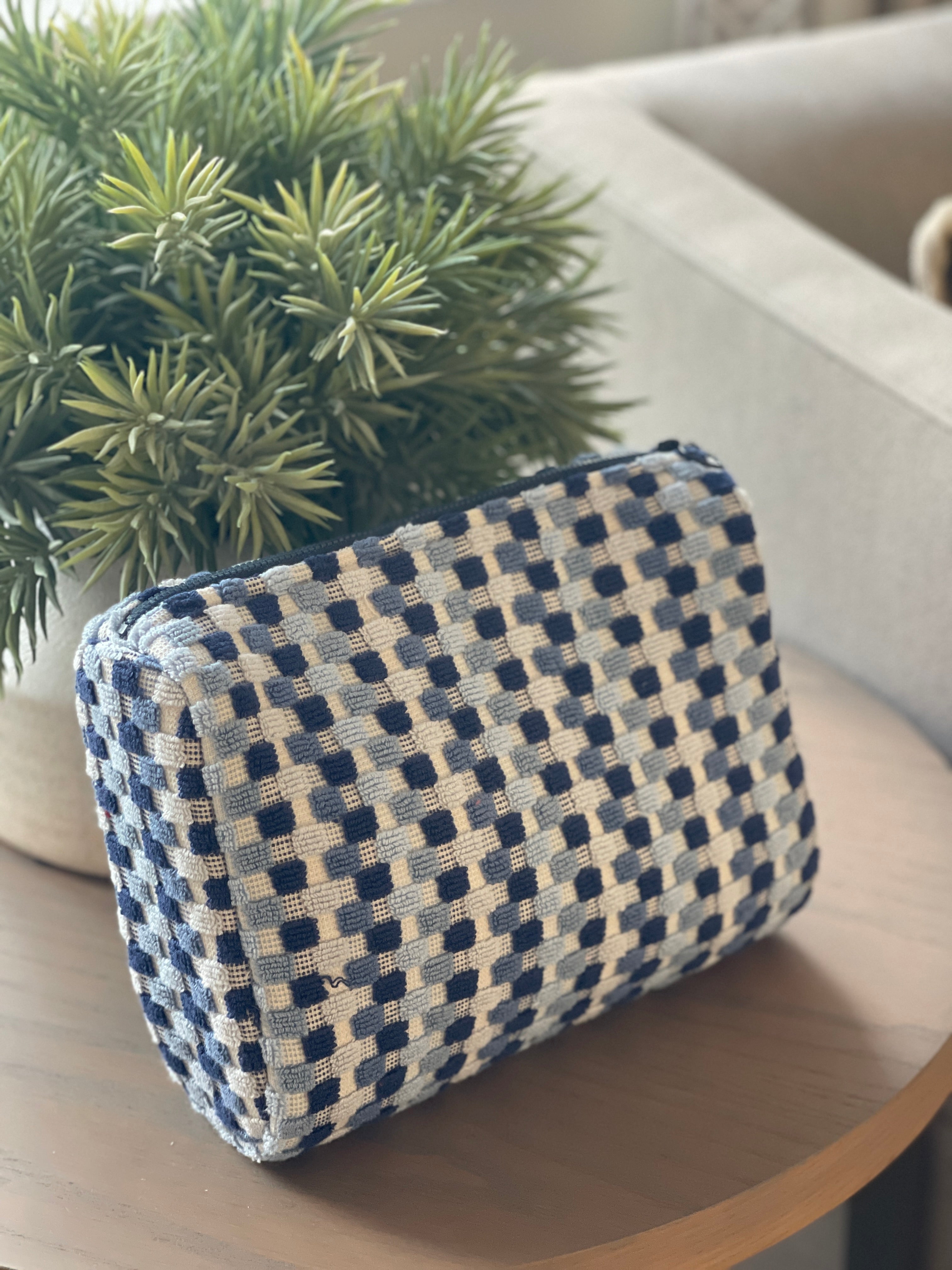 Azure Towelling Pouch Bag