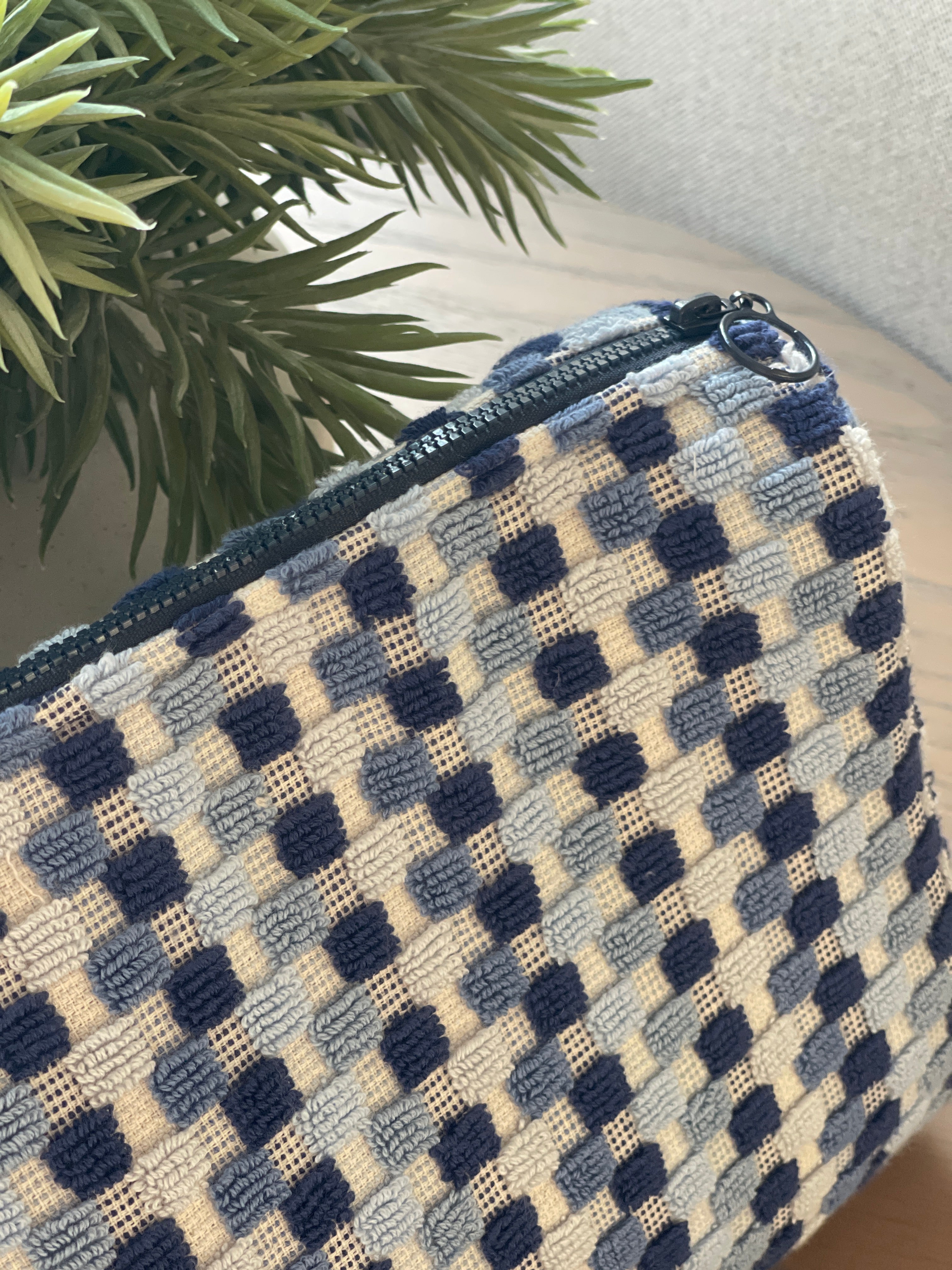 Azure Towelling Pouch Bag