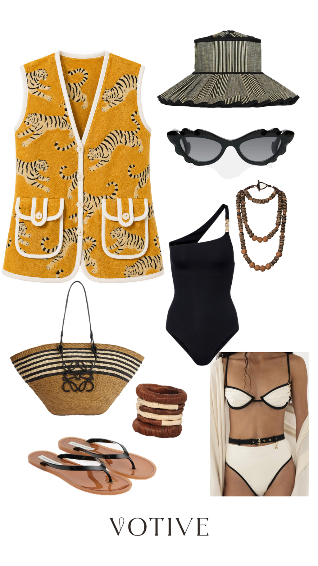 Golden Tiger Towelling Beach Dress