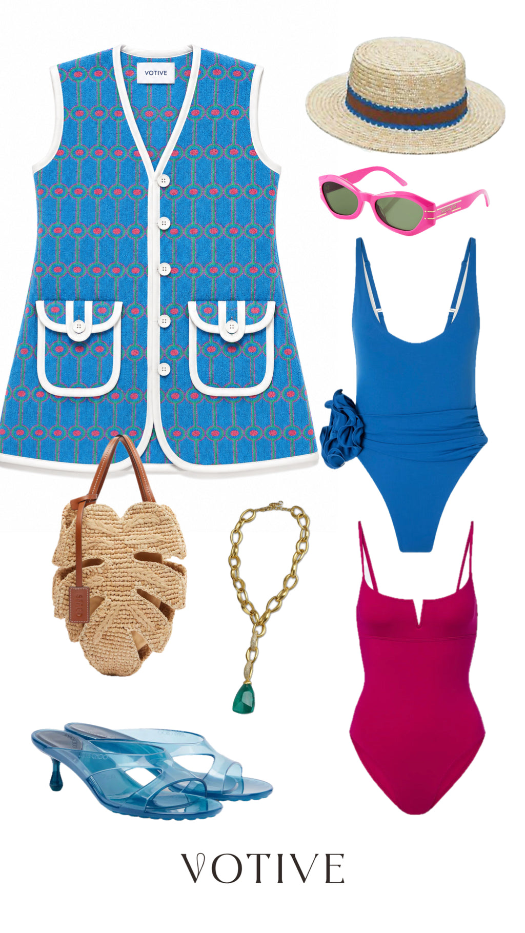 Peacock Blue Towelling Beach Dress