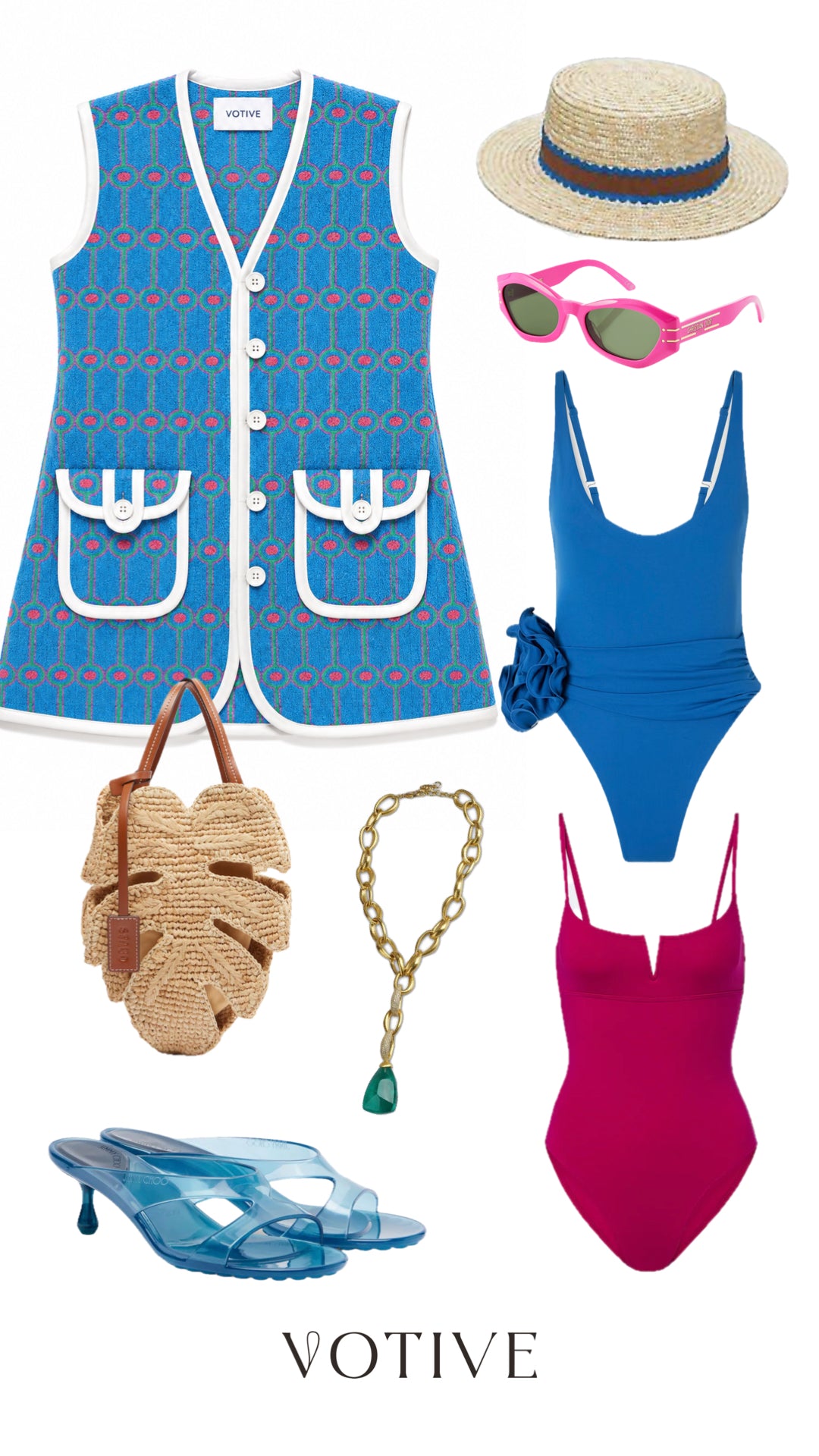 Peacock Blue Towelling Beach Dress