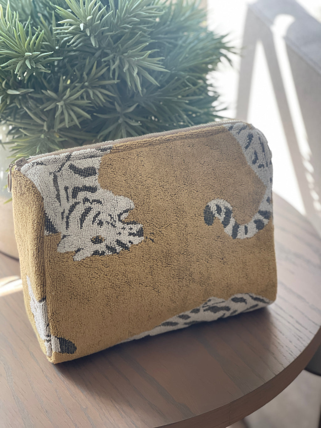 Golden Tiger Towelling Pouch