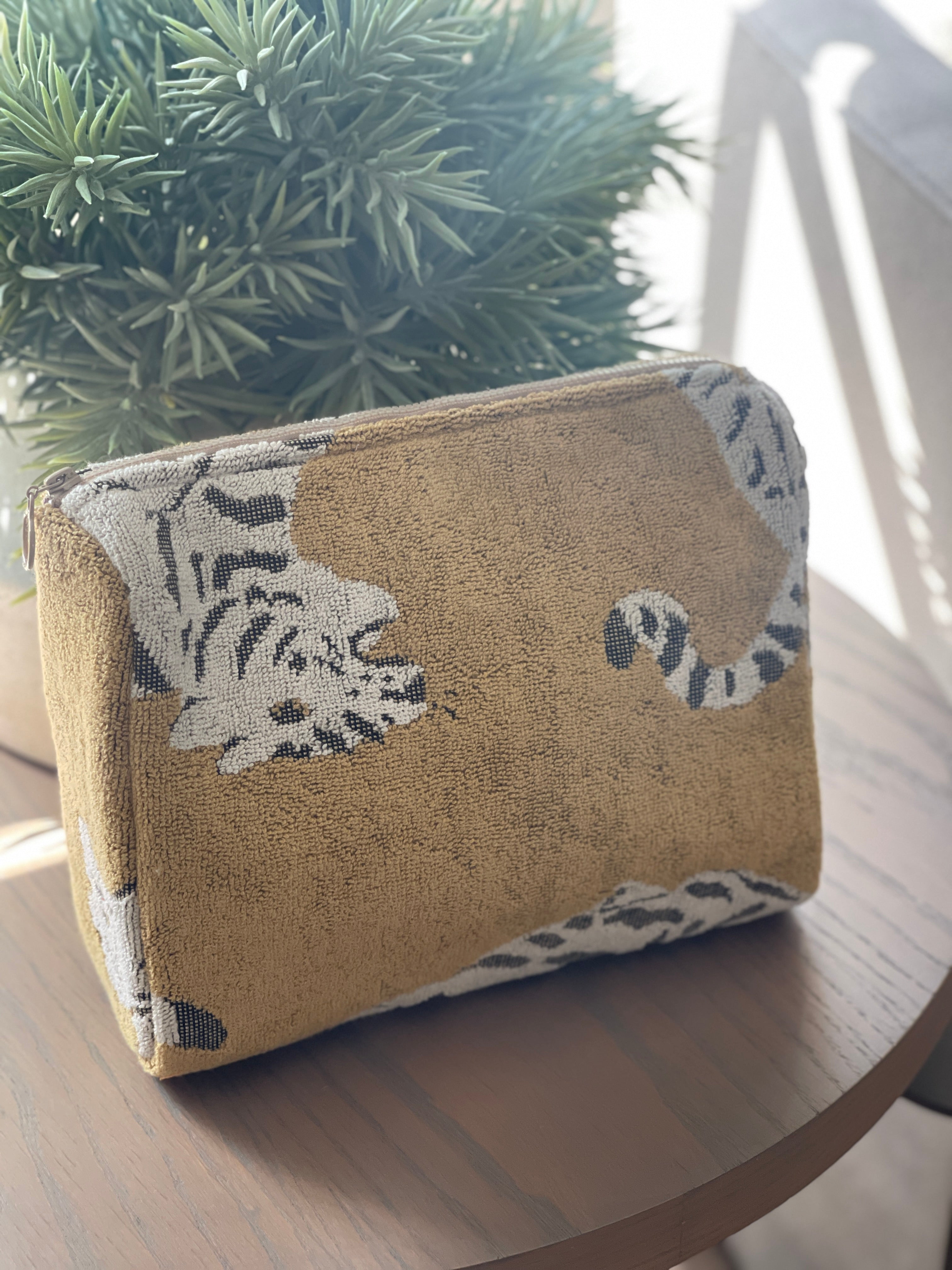 Golden Tiger Towelling Pouch